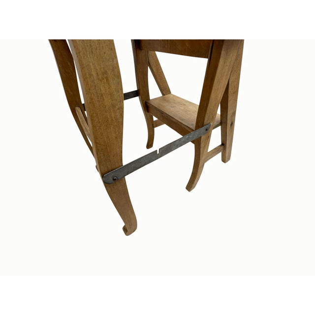 Metamorphic Wooden Folding Library Stepladder, 1890s For Sale - Image 13 of 17