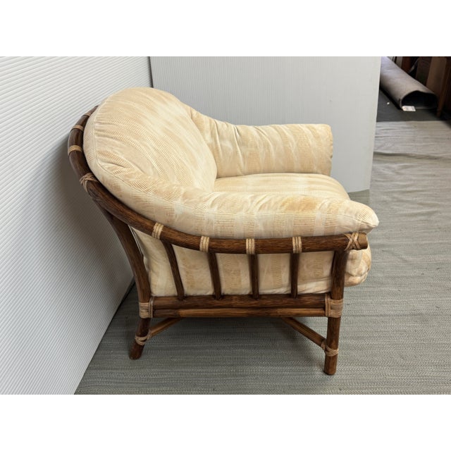 McGuire Furniture Modern Organic Rattan Lounge Chair For Sale In San Francisco - Image 6 of 12