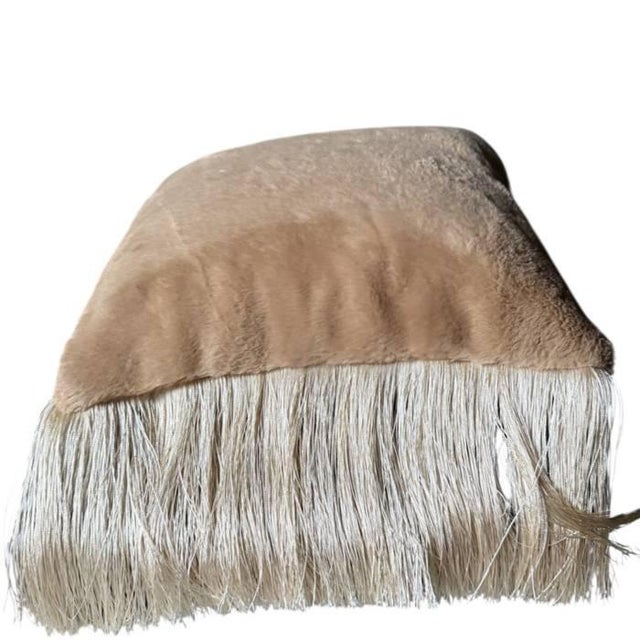 Contemporary Raddix Cushion with Faux Faur by Sohil Design For Sale - Image 3 of 5