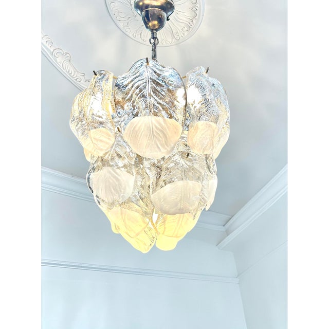 Vintage Italian Murano Glass Chandelier, 1970 For Sale - Image 3 of 14