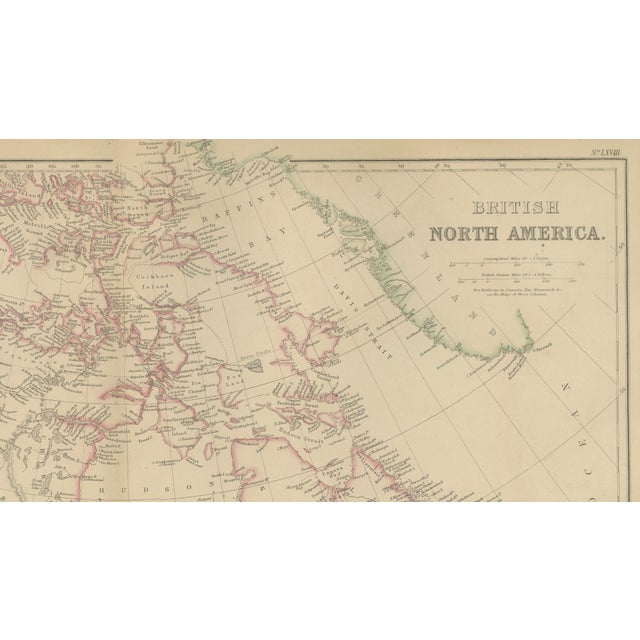 Antique Map of British North America, 1860 For Sale - Image 3 of 11