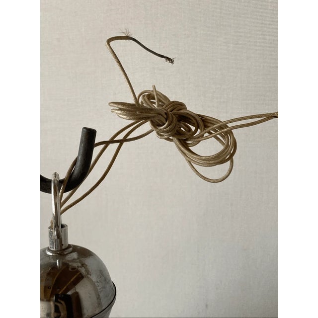 Vintage Hanging Ribbed Clear Glass Swag Lamp Shade For Sale In Pittsburgh - Image 6 of 8