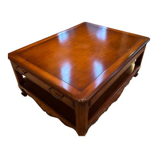 Bernhardt Cherry Coffee/Cocktail Table Matching Side Table For Sale