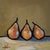 Three Pears Oil Painting by Impressionist Artist Vivek Mandalia For Sale