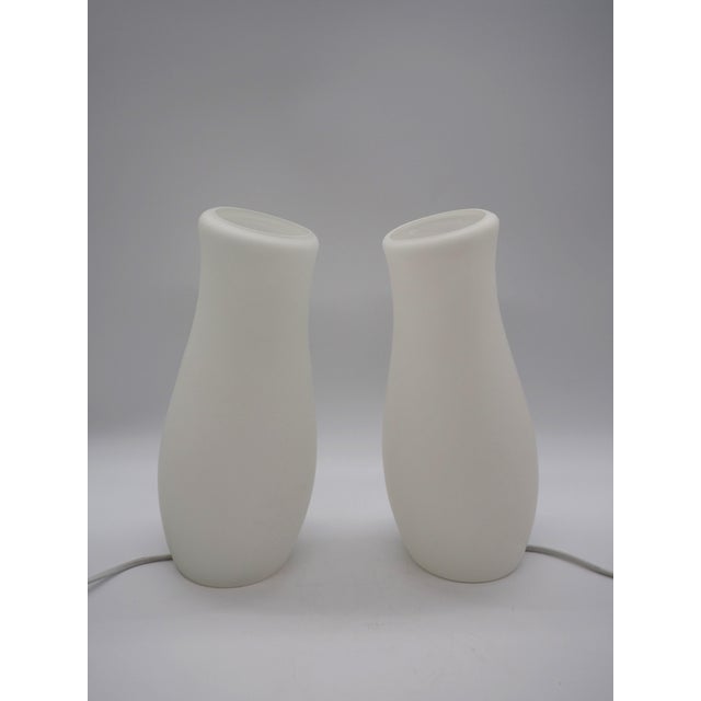 Mylonit Frosted Glass Table Lamps by Kristin Leibel & Kristian Andrèason for Ikea, 1990s, Set of 2 For Sale - Image 10 of 10