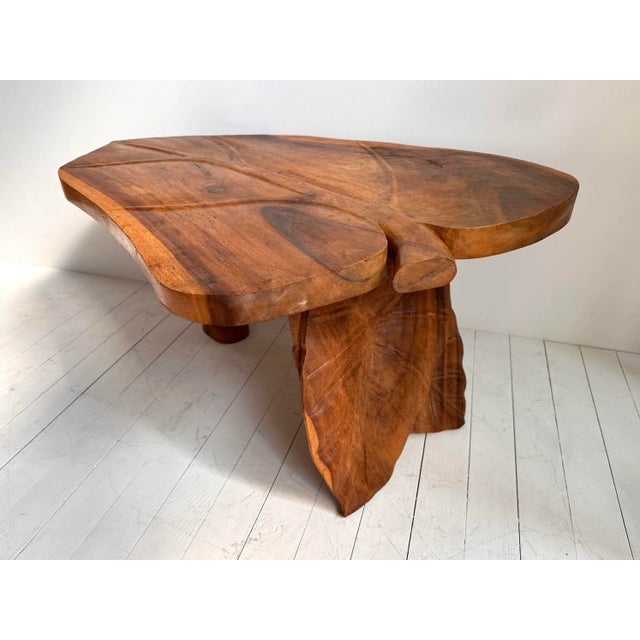 1960s Vintage 1960s Mid Century Hand Carved Folk Art Acadia Root Coffee or Side Table For Sale - Image 5 of 12