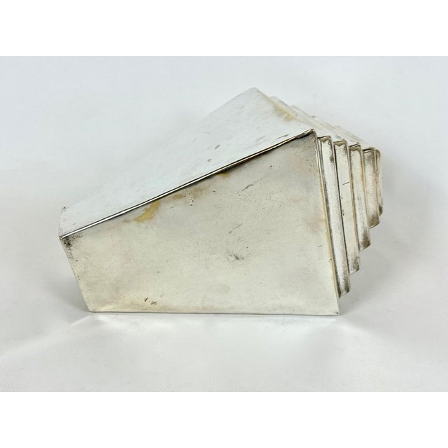 Art Deco Silver-Plated Vase, 1950s For Sale - Image 10 of 13