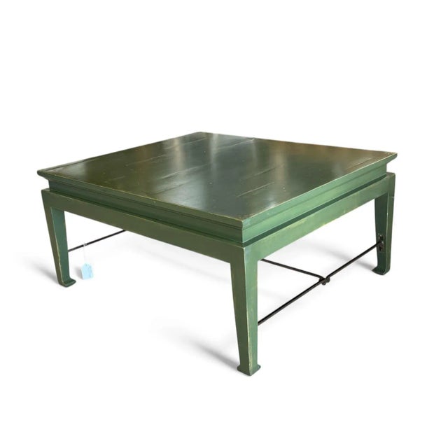 Bausman Company Green Coffee Table Bench Made For Sale In Tampa - Image 6 of 14