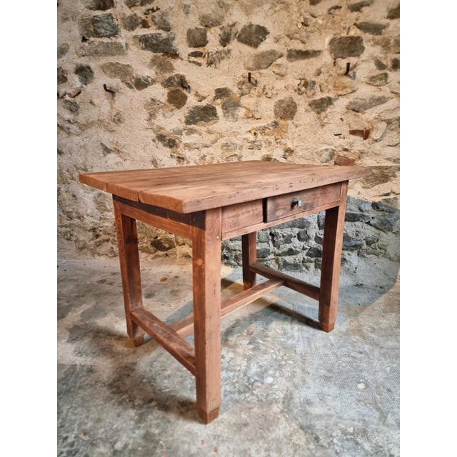Antique French Cherrywood Worktable or Writing Desk, 19th Century For Sale - Image 13 of 15