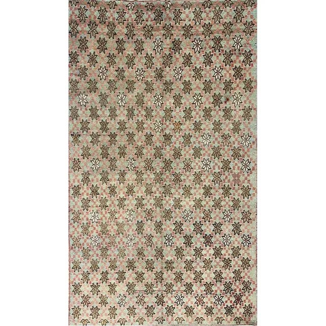1950s Vintage Turkish Tan/Brown Anatolian Area Rug 4'8" X 8'0" For Sale In Dallas - Image 6 of 12