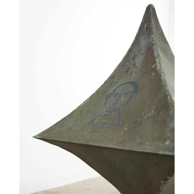 Diamond Shaped Zinc Roof Finial or Garden Ornament Sculpture For Sale In Sacramento - Image 6 of 13