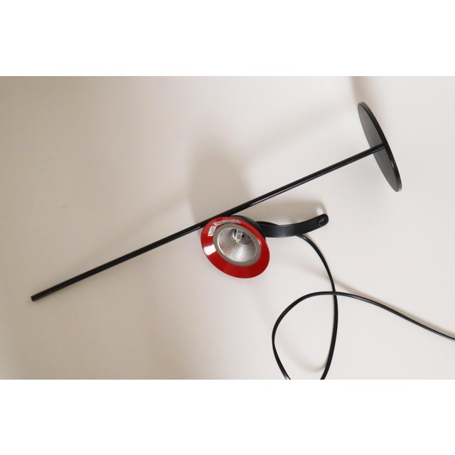 1980s Minimalist Black and Red Desk Lamp by Schweitzer, 1980s For Sale - Image 5 of 16