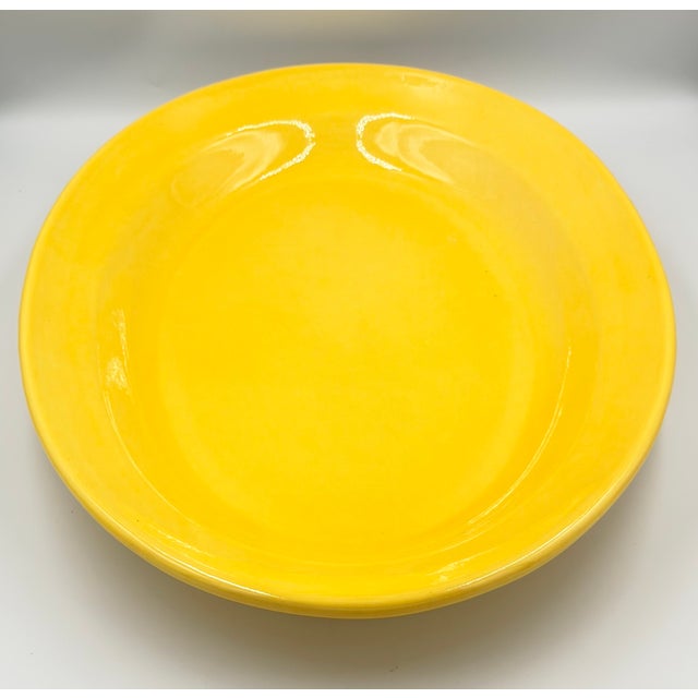 1930s 1930s Metlox Poppytrail "Early California" Pottery 200 Series Yellow Serving Platter For Sale - Image 5 of 9