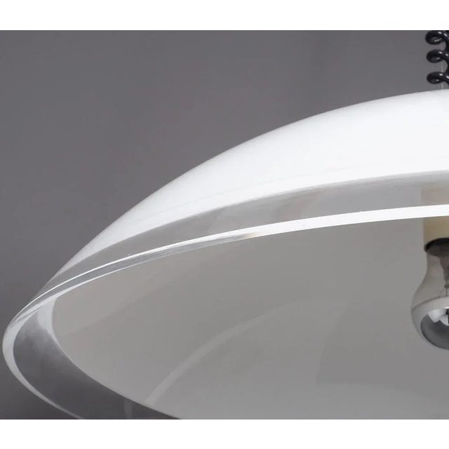 White Vintage Hanging Lamp by Franco Bresciani, 1970s For Sale - Image 8 of 11