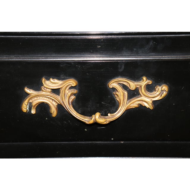 Bodart French Ebonized Bronze Mounted Louis XV Style Console Table For Sale - Image 11 of 14