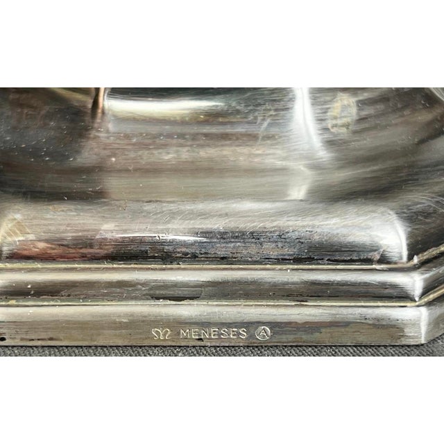 Mid-Century Modern Vintage Meneses Candleholders in Cut Crystal and Metal, 1975, Set of 2 For Sale - Image 3 of 9