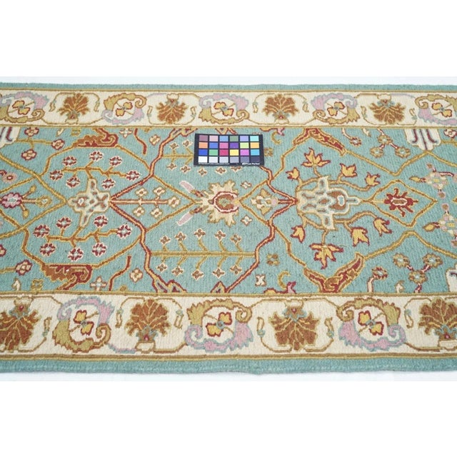 Teal Sumak Runner 2'7'' X 7'7'' For Sale - Image 8 of 9