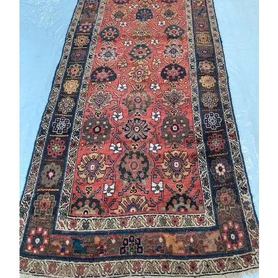 Persian 1910's Antique Persian Bijar , 4'2" X 8' For Sale - Image 3 of 9