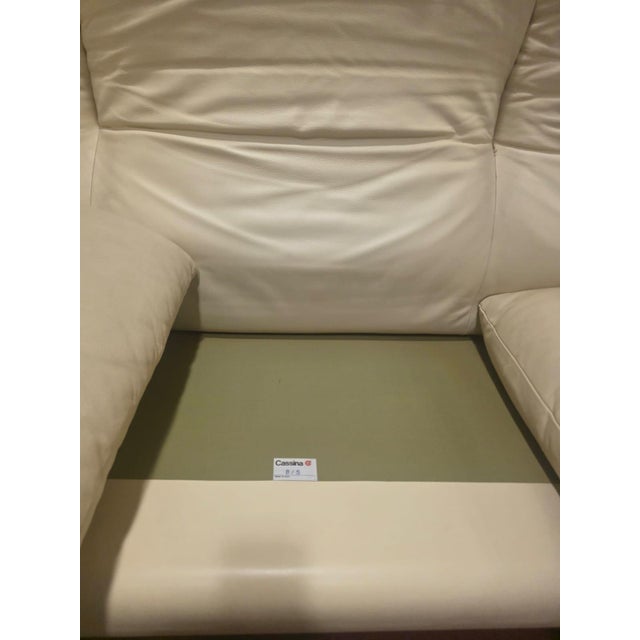 Maralunga Three-Seater Sofa in Leather by Vico Magistretti for Cassina, 1970s For Sale - Image 11 of 13