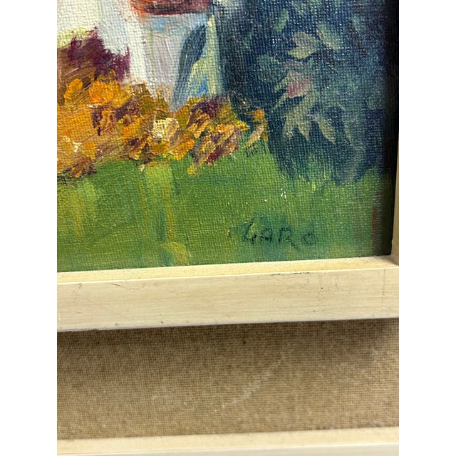 Late 20th Century Late 20th Century Charles Garo Tatossian Painting With Message on Back, 28”x 22” Plus 3” Frame For Sale - Image 5 of 9