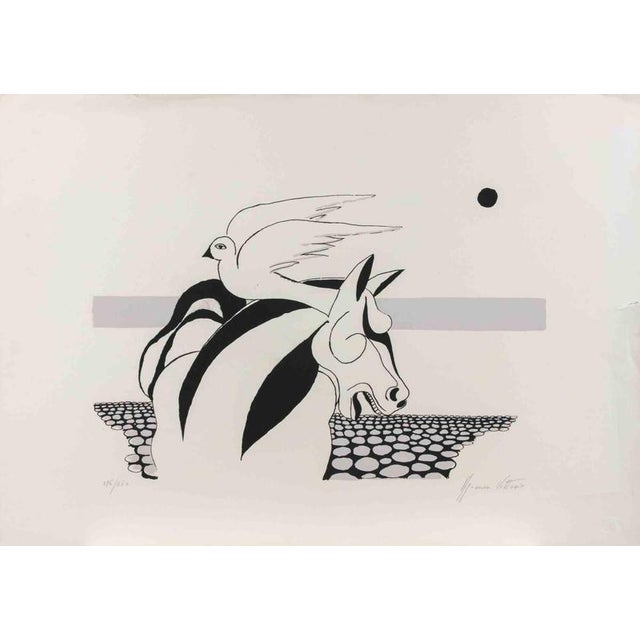 Lithograph on paper. Hand-signed and numbered in pencil. Edition of 250. Excellent condition. This piece is attributed to...
