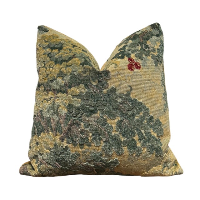 English La Foret l'Heure Magique Down Filled Tapestry Pillows - A Pair For Sale - Image 3 of 3