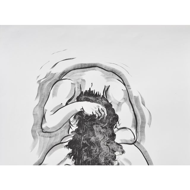 Muramasa Kudo, #24/25 Combing Hair, Nude, 1990s, Lithograph & Handmade Paper For Sale - Image 6 of 14