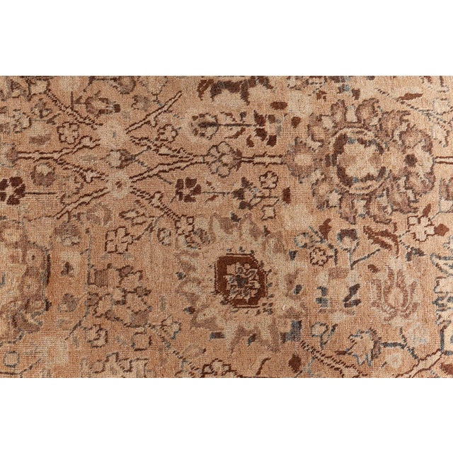 Authentic Early 20th Century Persian Tabriz Handmade Wool Carpet For Sale - Image 4 of 11
