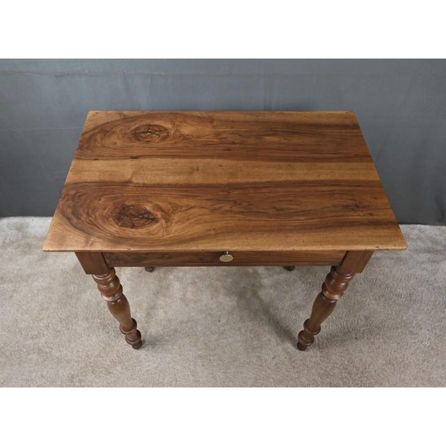 Small Louis Philippe Style Walnut Desk, 19th Century For Sale - Image 5 of 15