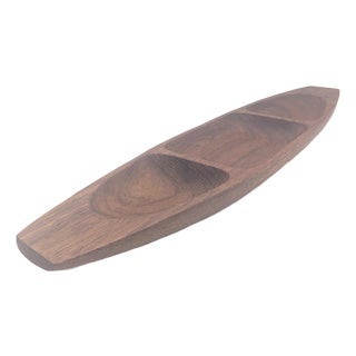 1970s Teak Wood Vide Poche Tray For Sale