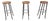 Wrought Iron Bar Stools, 1960s, Set of 3 For Sale