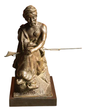 Statue of a Turkish Soldier, 1800s, Bronze