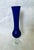 Cobalt Blue Glass Bud Vase W/Clear Swirl Stem For Sale - Image 4 of 4