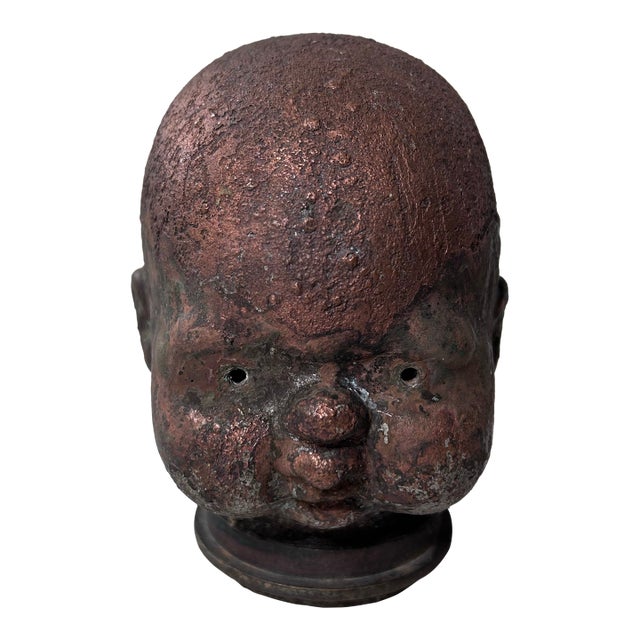 Antique Bronze Baby Doll Head Mold For Sale