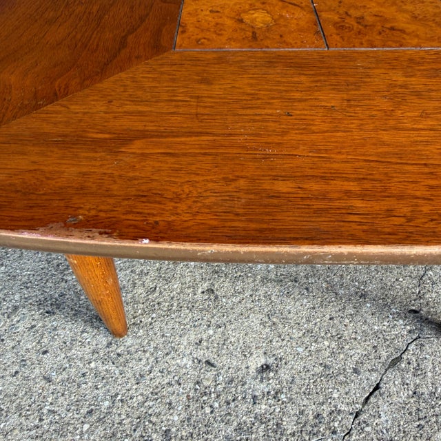Wood Lane Walnut and Burl Coffee Table For Sale - Image 7 of 12