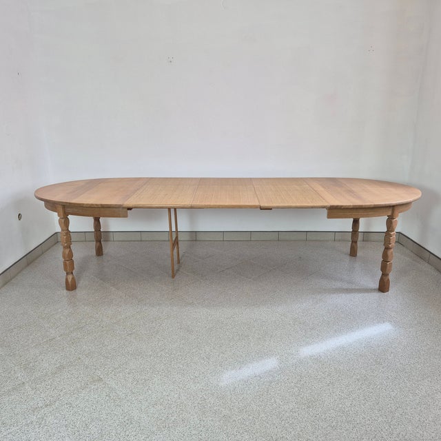 Oak Dining Table from Henning Kjærnulf, 1970s For Sale - Image 11 of 11
