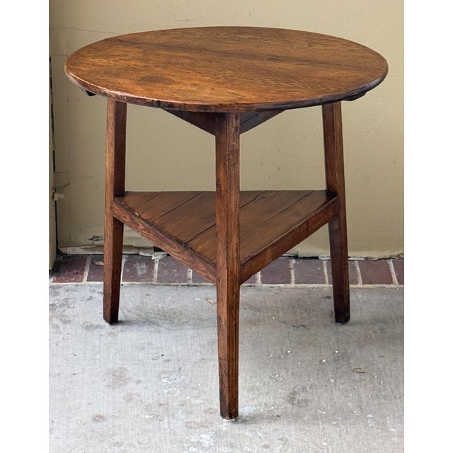 English Large English Cricket Table of Patinated Oak From the Georgian Era For Sale - Image 3 of 12