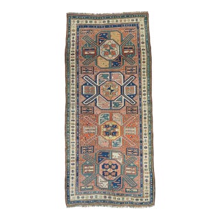 Antique Kazak Rug 3'11'' x 8'7'' For Sale