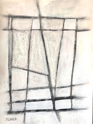 “Ice Wall” Contemporary Original Abstract Painting by CL Auker