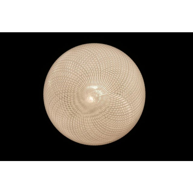 White Venini Reticello Pendants attributed to Carlo Scarpa, 1940, Set of 2 For Sale - Image 8 of 9