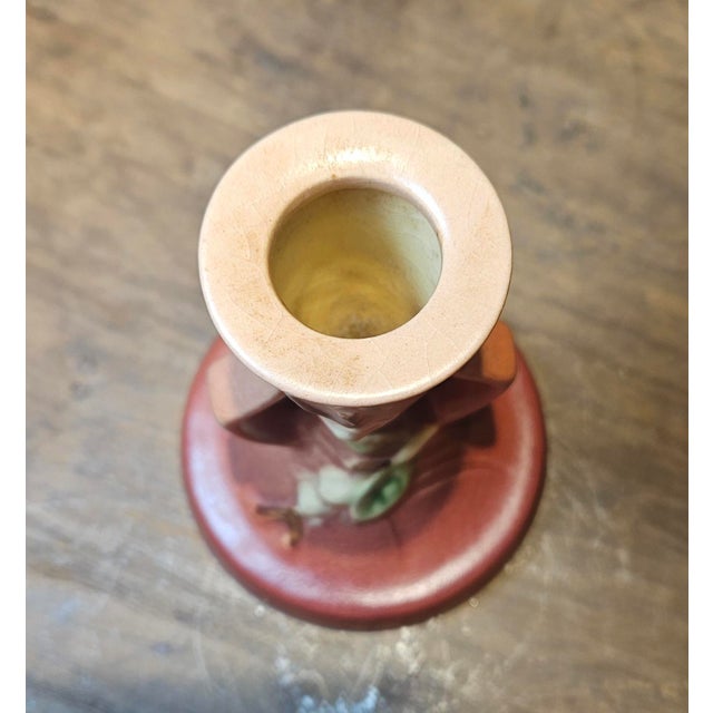 Ceramic Roseville Snowberry Single Candle Holder For Sale - Image 7 of 8