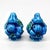Mid-Century Modern Mid-Century Inarco Blue Mood Indigo Majolica Fruit Topiary Salt & Pepper Shaker Set For Sale - Image 3 of 8