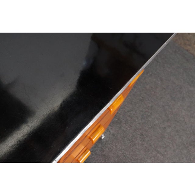 Bauhaus Desk in Beech, Black Laminate, and Bakelite With Tubular Steel Base For Sale - Image 14 of 18