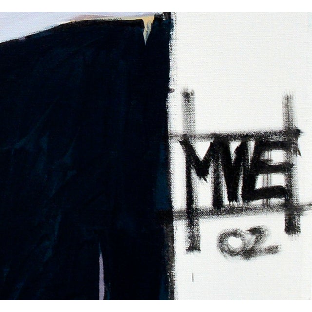 Contemporary Interior Perspective Abstract With Purple & Yellow by Michael William Eggleston For Sale - Image 4 of 4