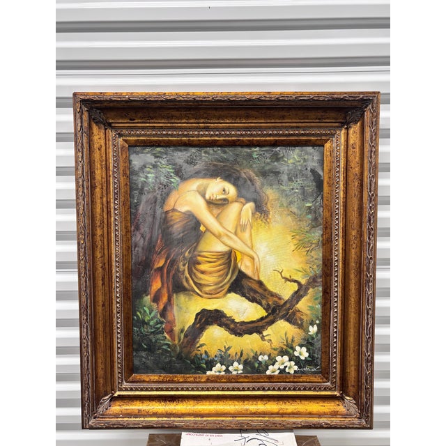 Figurative Painting of a Fairy by M.Harold For Sale - Image 3 of 12