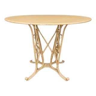 Round Garden Table in Wrought Iron, 1890s For Sale