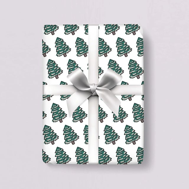 Contemporary Dear Annabelle Fir You Wrapping Paper - Set of 6 For Sale - Image 3 of 3