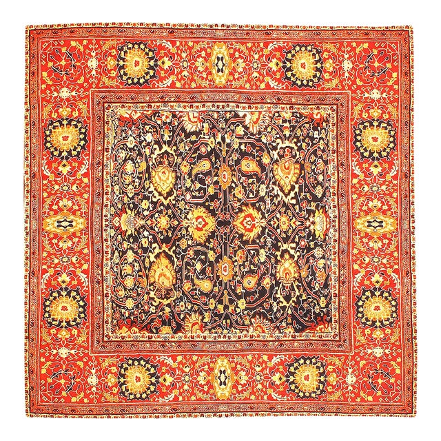 Tabriz Design Velvet Textile Art Table Cloth For Sale