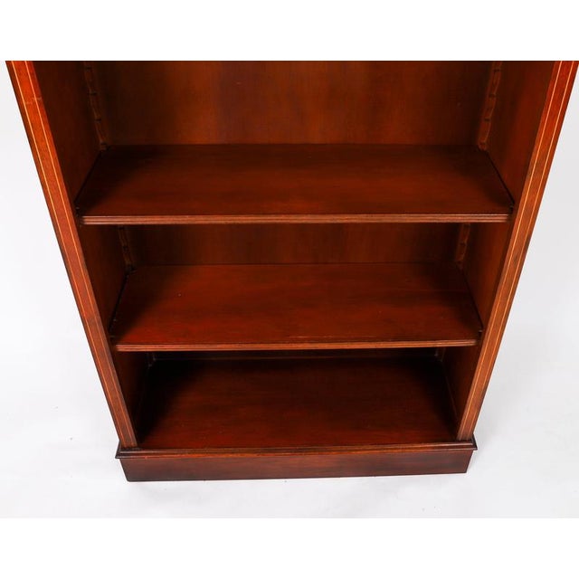 Vintage Sheraton Style Walnut Open Bookcase For Sale - Image 6 of 14