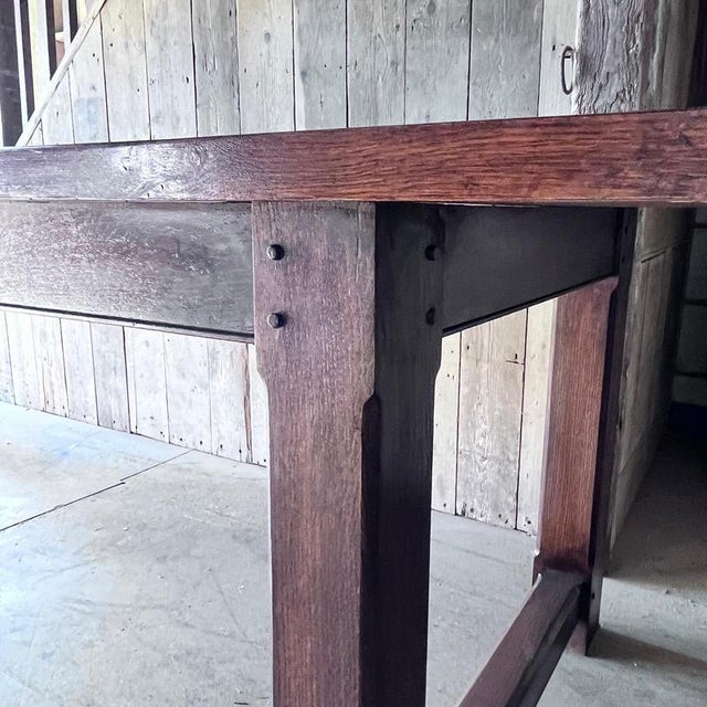 Vintage Oak Refectory Dining Table For Sale - Image 18 of 18